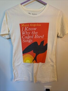 Out of Print Cream Maya Angelou Caged Bird Graphic Tee